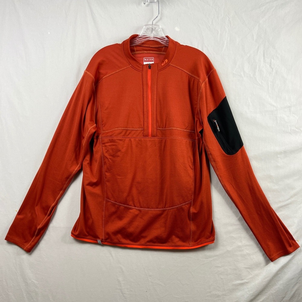 OROS Quarter Zip Pullover Mens L Orange Solarcore Insulated Performance Top